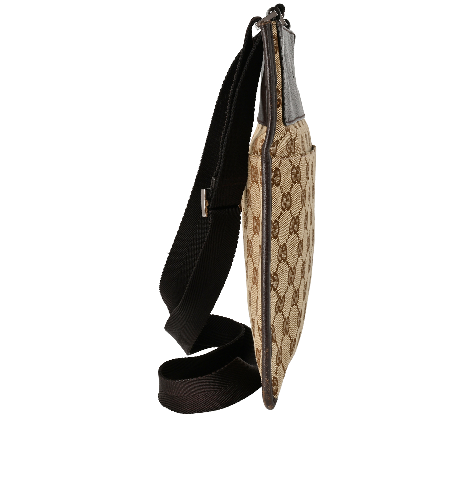 Vintage GG Messenger, &pound;295, Handbags, Beige/Brown, Canvas, Side view